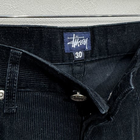 OLD STUSSY(90-00s) / BLACK CORDUROY PANTS(30) USA製