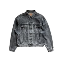 80's "Levi's" 70503-02 58 Black Denim Jacket (L)