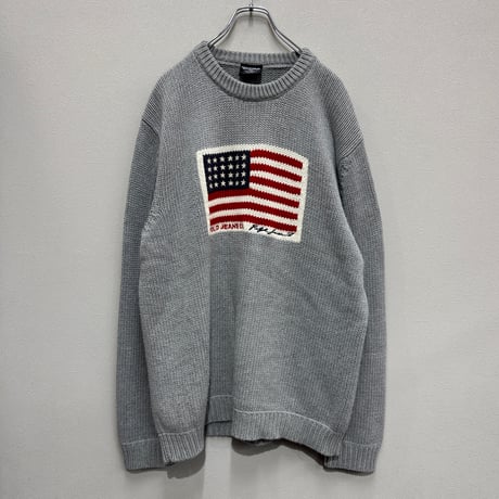 POLO JEANS CO.(90-00s) / US FLAG KNIT SWEATER(L)
