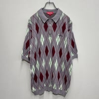 SUPREME(21AW) / ARGYLE ZIP POLO(L)