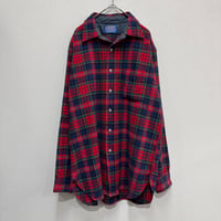 PENDLETON(70s) / VIRGIN WOOL CHECK SHIRT(L) USA製