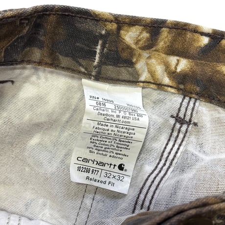 10's "carhartt" Realtree Camo Pants (32×32)