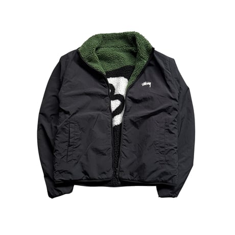 "STUSSY" 8 Ball Sherpa Reversible Jacket (M)