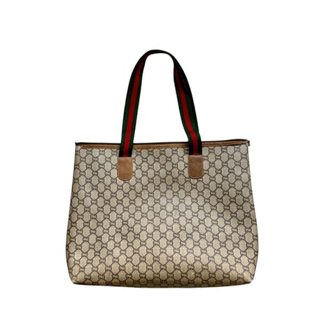 60-70's "GUCCI PLUS" GG PLUS PVC Tote Bag