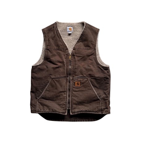 00's "carhartt" Duck Boa Vest(M)