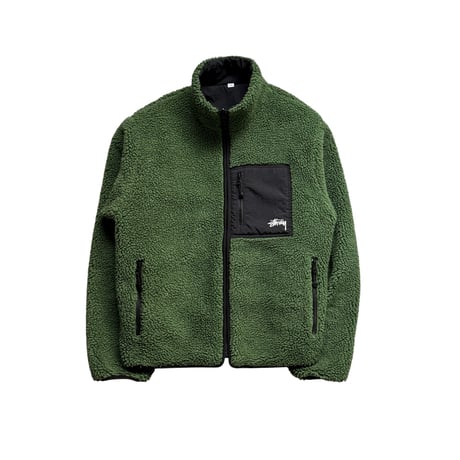 "STUSSY" 8 Ball Sherpa Reversible Jacket (M)