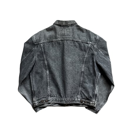 80's "Levi's" 70503-02 58 Black Denim Jacket (L)