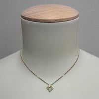 GIVENCHY(80-90s) / G LOGO RHINESTONE SQUARE NECKLACE