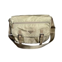 "PRADA" Nylon Shoulder Bag (Beige)