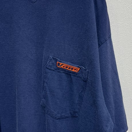 VANS(90s) / EMBROIDERY LOGO RINGER TEE(L) USA製