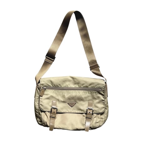 "PRADA" Nylon Shoulder Bag (Beige)