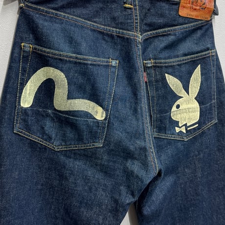 PLAYBOY × EVISU / No.2 2001 DENIM PANTS(33×35) MADE IN JAPAN