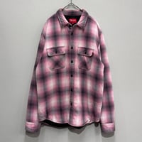 Supreme(16AW) / QUILTED SHADOW PLAID SHIRT(M)