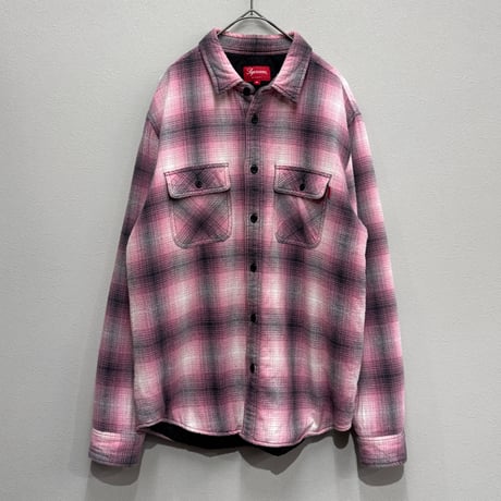 Supreme(16AW) / QUILTED SHADOW PLAID SHIRT(M)