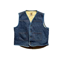 70's "carhartt" Denim Boa Vest(L)