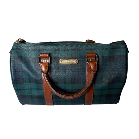 90's "POLO RALPH LAUREN" Black Watch Boston Bag