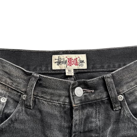 "STUSSY" BIG OL' Jean Vintage Black Denim (30)