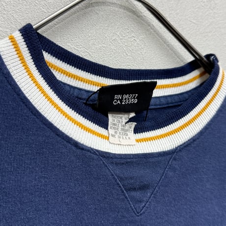VANS(90s) / EMBROIDERY LOGO RINGER TEE(L) USA製