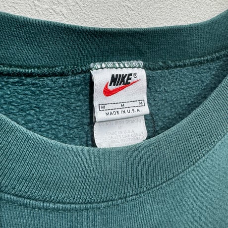 NIKE(90s) / OVAL SWOOSH LOGO CREWNECK(M) USA製