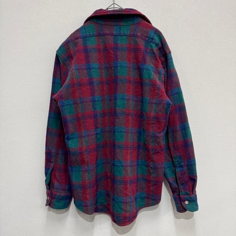 PENDLETON(80s) / VIRGIN WOOL CHECK SHIRT(M) USA製