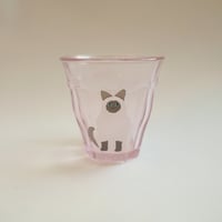 【うそみたいなコップ】しゃむ猫のピンクコップ