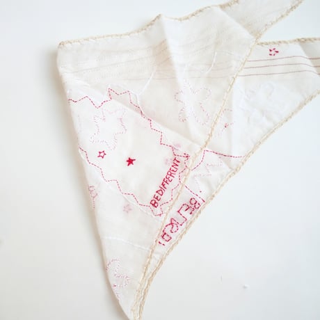 【kan.】ガーゼ刺繍スカーフ