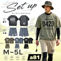 ゴルフウェア メンズ 上下セット【発送まで約20日】夏 半袖 吸汗速乾 ストレッチ ポロシャツ ゴルフパンツ M-5L 大きいサイズ 2026 a81