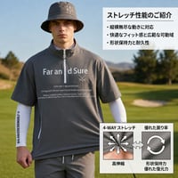 ゴルフウェア メンズ 上下セットアップ【発送まで約20日】夏 半袖 吸汗速乾 ストレッチ ポロシャツ ゴルフパンツ M-5L 大きいサイズ 2026 a80