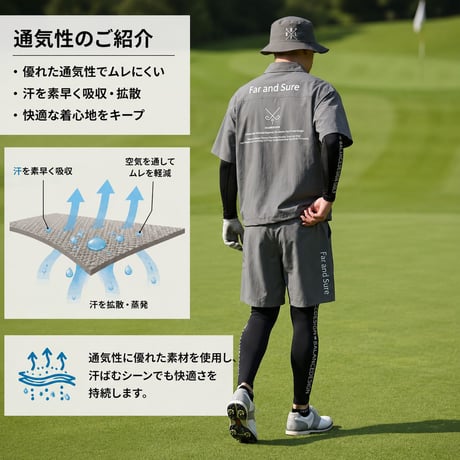 ゴルフウェア メンズ 上下セットアップ【発送まで約20日】夏 半袖 吸汗速乾 ストレッチ ポロシャツ ゴルフパンツ M-5L 大きいサイズ 2026 a80