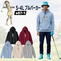 春秋パーカー【発送まで約20日】メンズ ゴルフウェア S-5L ストレッチ スカルロゴ 長袖 大きいサイズ BIG BALANCEDESIGN a87-1