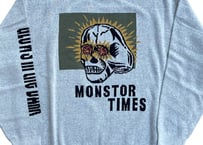 【MONSTOR TIMES/モンストアタイムズ】　SKULL RING Jacquard Knit　OATMEAL