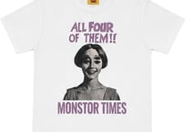 【MONSTOR TIMES/モンストアタイムズ】　Greeting Tee Shirt ( ALL FOUR OF THEM!! )　WHITE