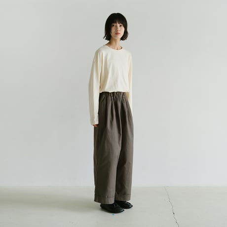 ツイルストレートワイドパンツ