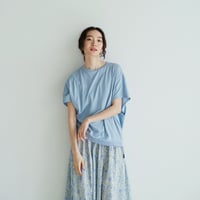 レース切替デザイン クルーネックTシャツ