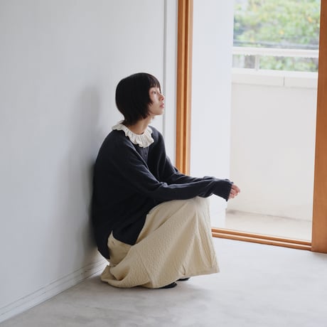 ワッフル編みニットセーター