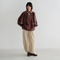 チェック柄サルエルパンツ