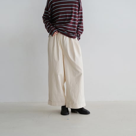 ツイルストレートワイドパンツ