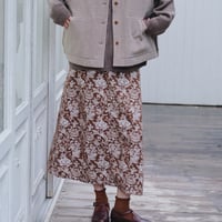 花柄ジャカードスカート