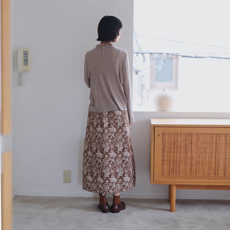 花柄ジャカードスカート
