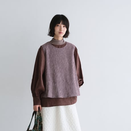 チェック柄ノースリーブベスト