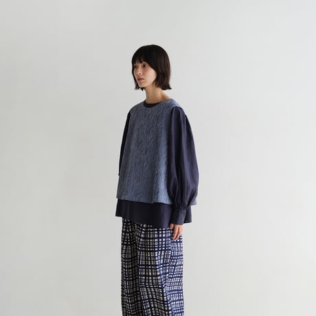 チェック柄ノースリーブベスト
