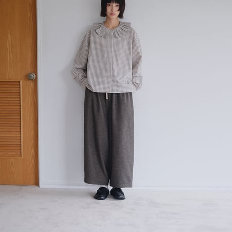 チェック柄バルーンパンツ