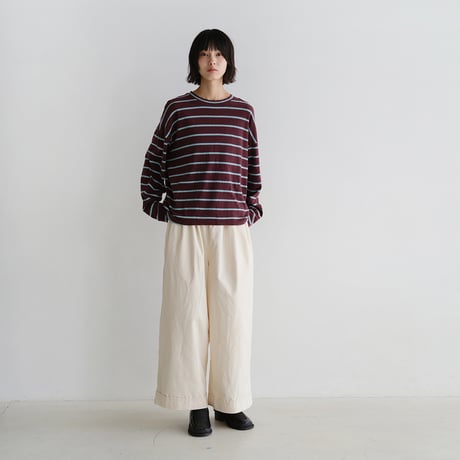 ツイルストレートワイドパンツ