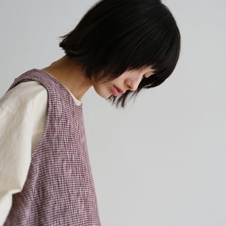 チェック柄ノースリーブベスト