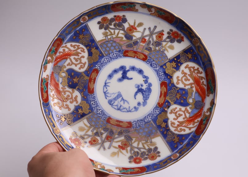 321 錦手 伊万里焼 鳳凰 七寸皿 | あさい骨董店
