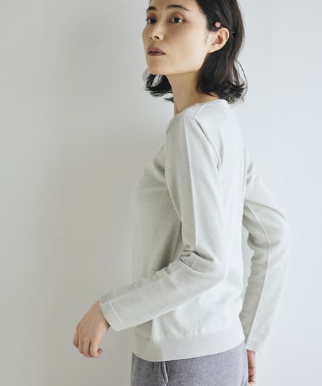 【ladies】ボートネックプルオーバー　うすぐもり（blue gray）
