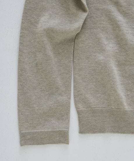 【ladies】ボートネックプルオーバー　あまぐも（khaki gray）