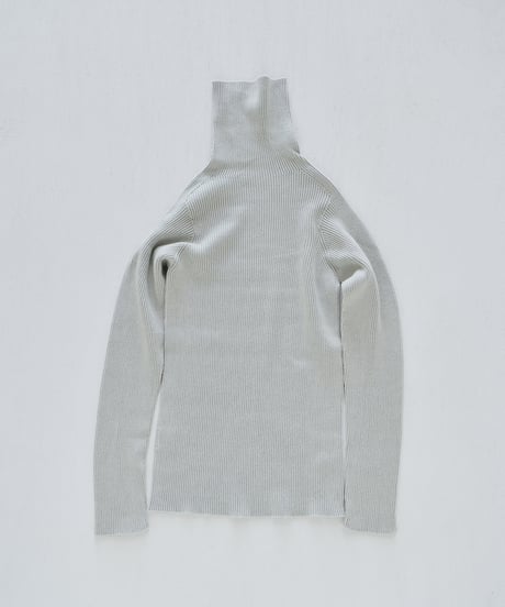 【ladies】ハイネックリブプルオーバー　うすぐもり（blue gray）