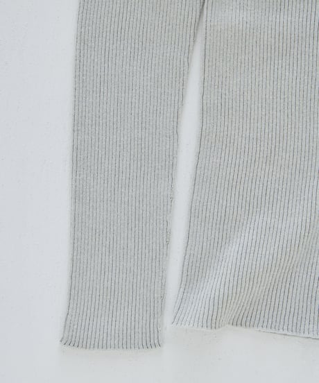 【ladies】ハイネックリブプルオーバー　うすぐもり（blue gray）