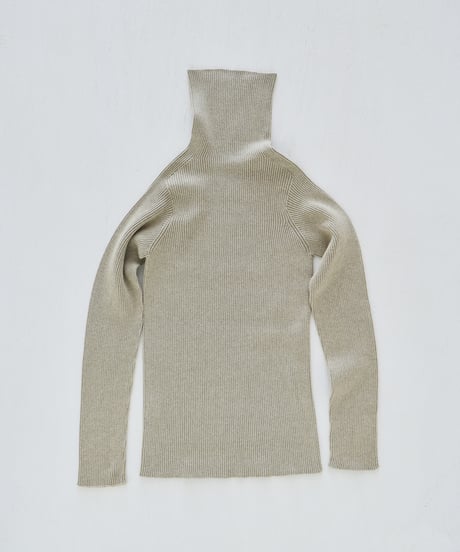 【ladies】ハイネックリブプルオーバー　あまぐも（khaki gray）